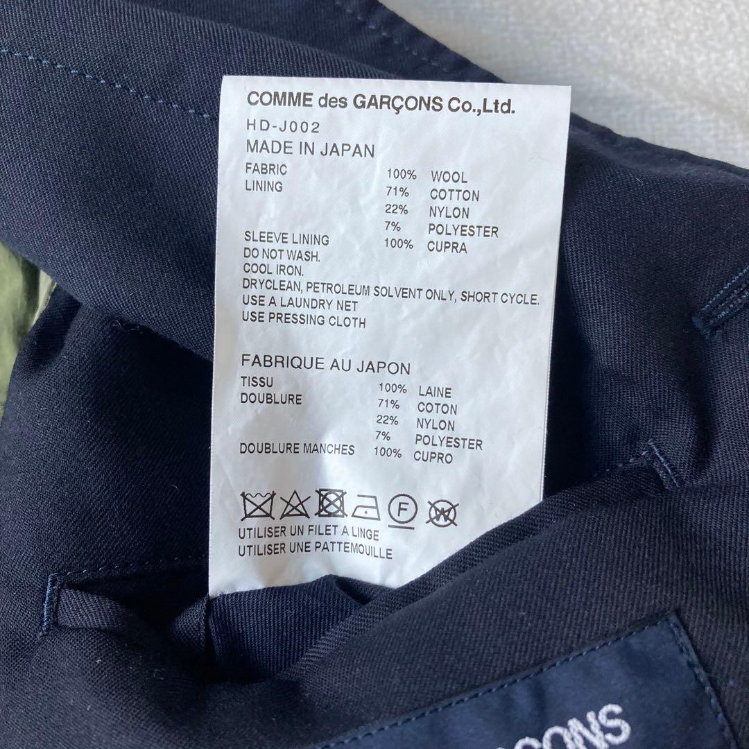 美品　コムデギャルソンオム　テーラードジャケット　ネイビー　2019AW