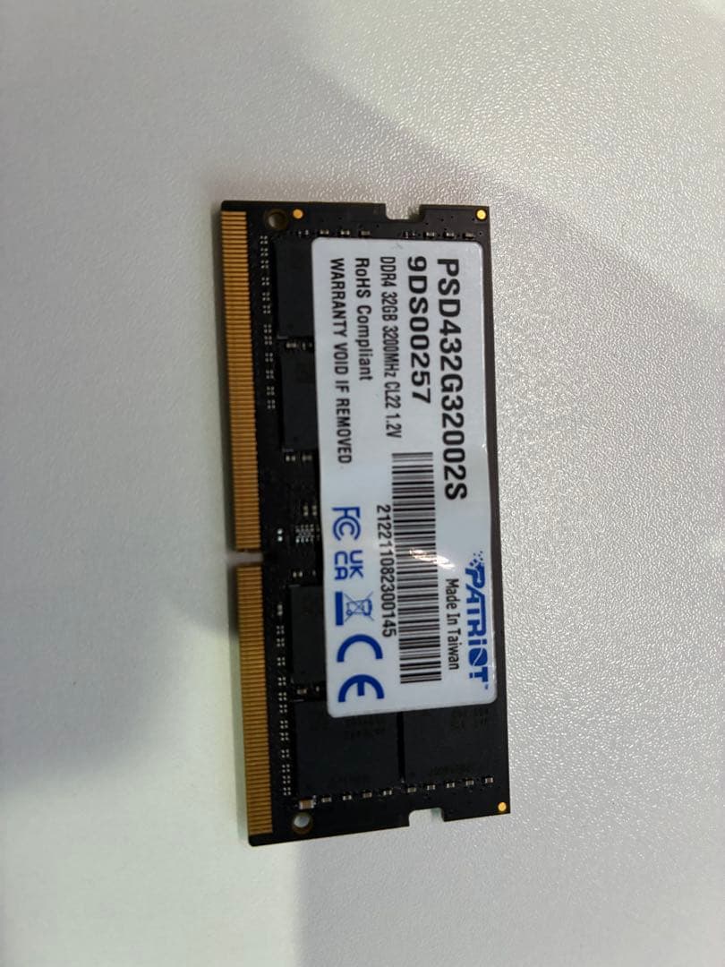 4GB DDR4 SO-DIMM メモリー 3200MHz x 2