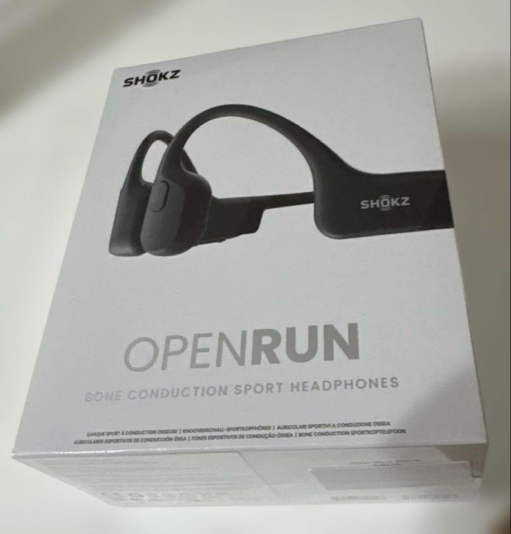 【新品未使用未開封】Shokz OpenRun（オープンラン）骨伝導イヤホン　黒