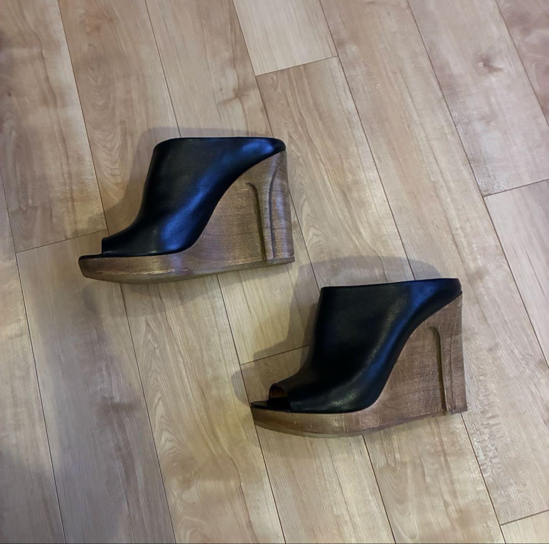 Martin Margiela レア マルジェラ ウェッジソールサンダル黒 38