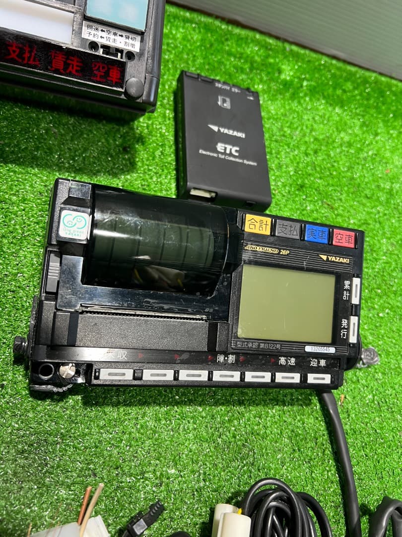 YAZAKI 　タクシーメーター とプリンター とETC 車載器セット