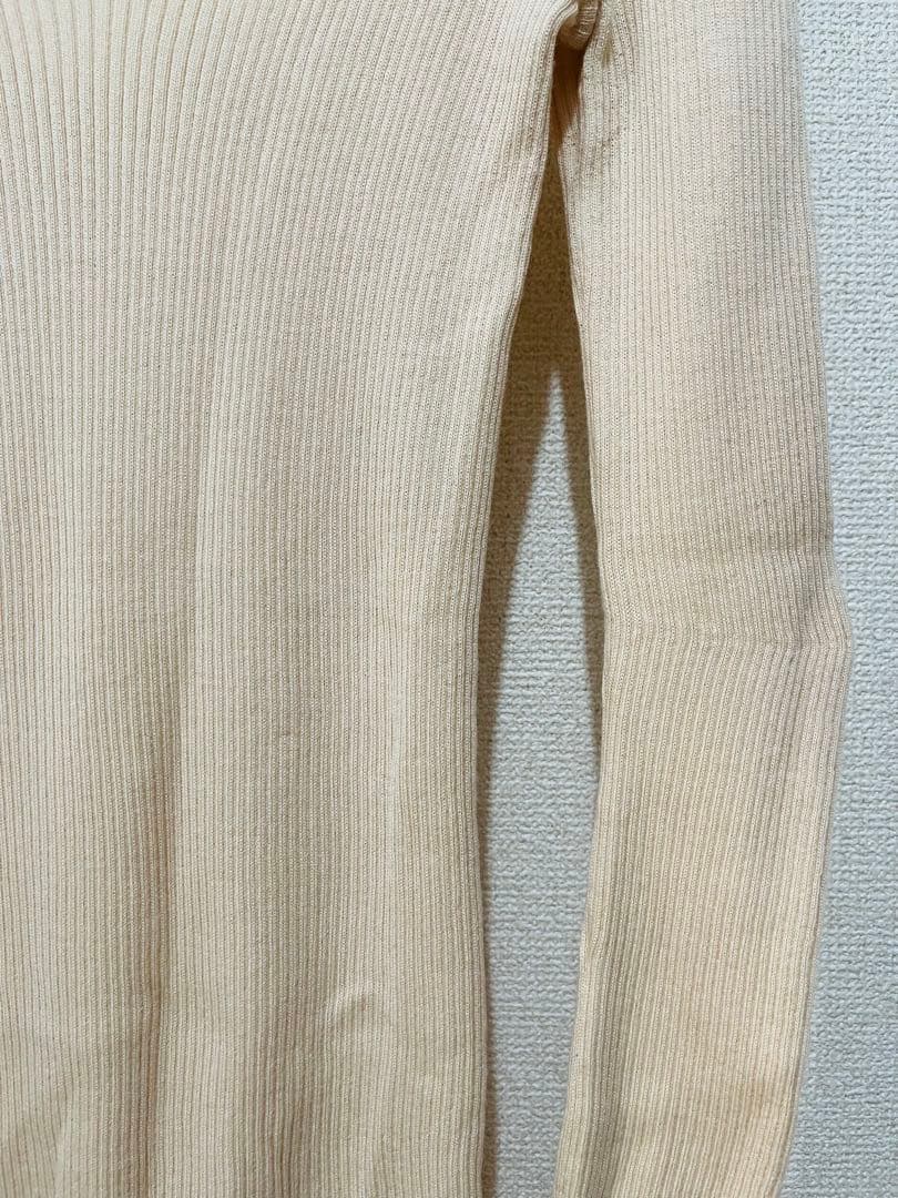 julian　GUCCI ベージュ リブニット Vネック 長袖