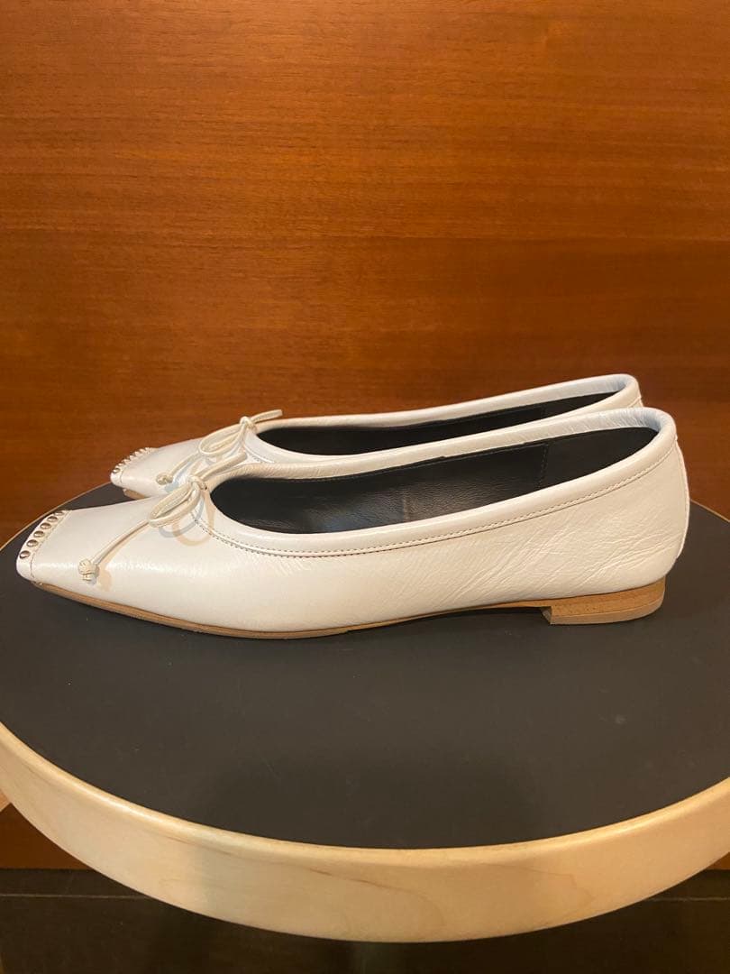 美品 CHEMBUR チェンバー スクエアバレエシューズスタッズ