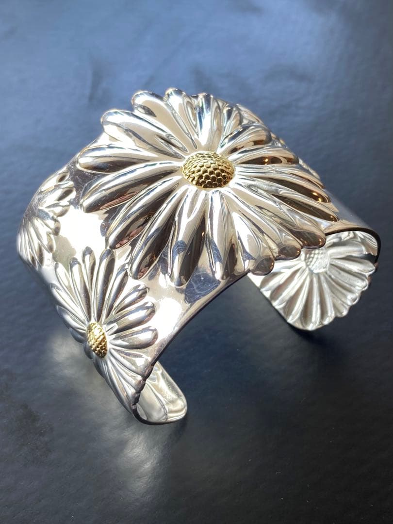 ビンテージ ティファニー デイジーカフ 2003年製　フラワーバングル