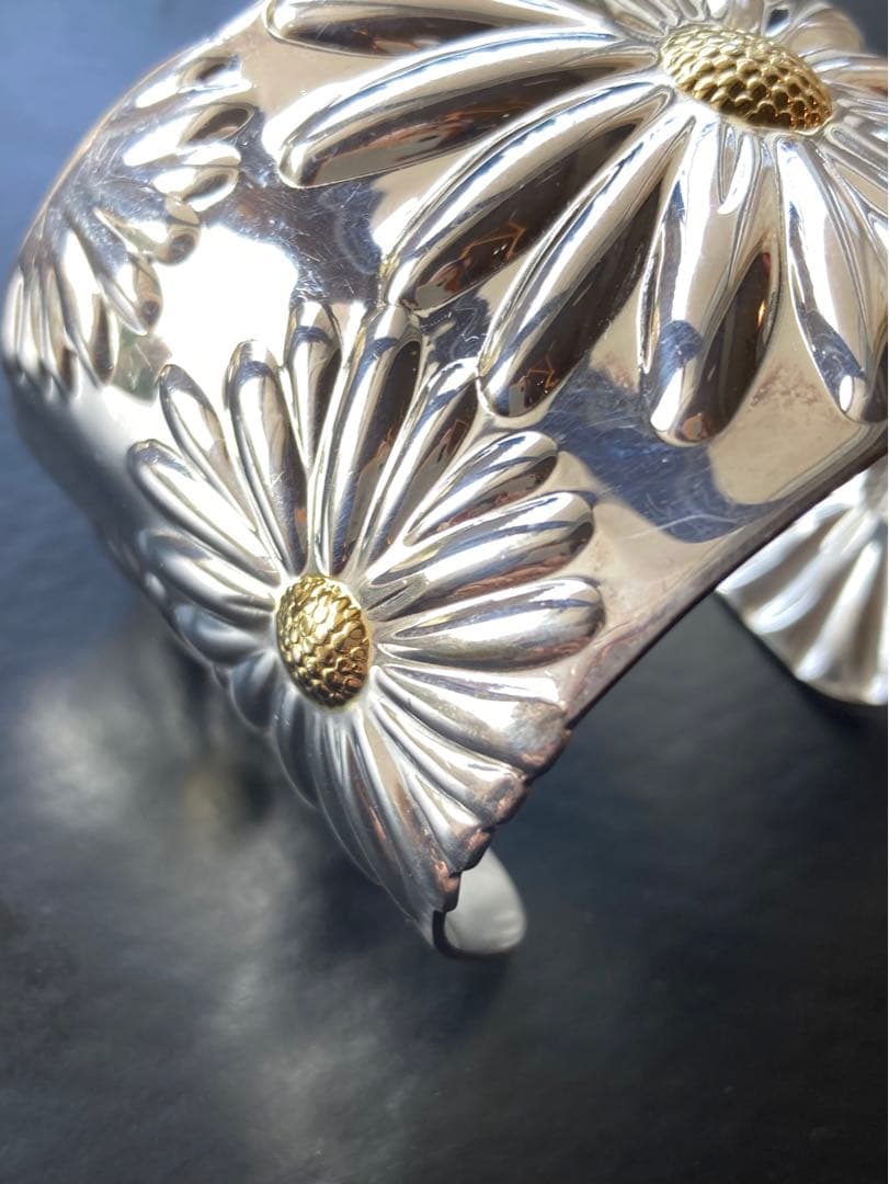 ビンテージ ティファニー デイジーカフ 2003年製　フラワーバングル