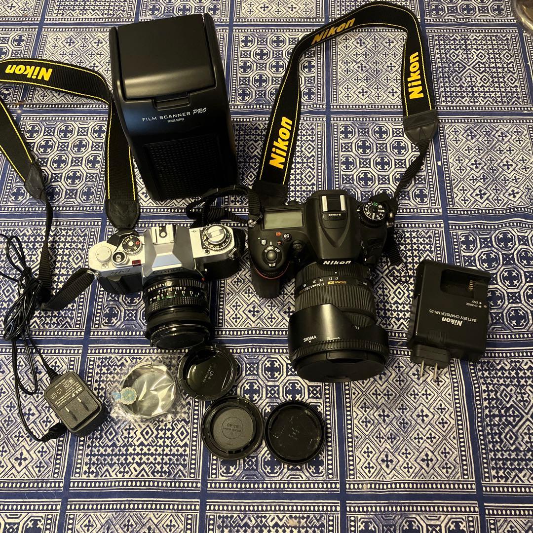 Nikon D7100 & Canon AV-1 フィルムカメラセット　一眼レフ