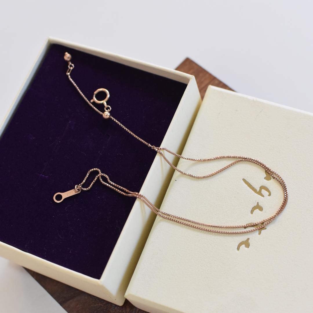 ◇agete◇アガット　アンクレット　Ｋ10　2連　ベネチアンチェーン