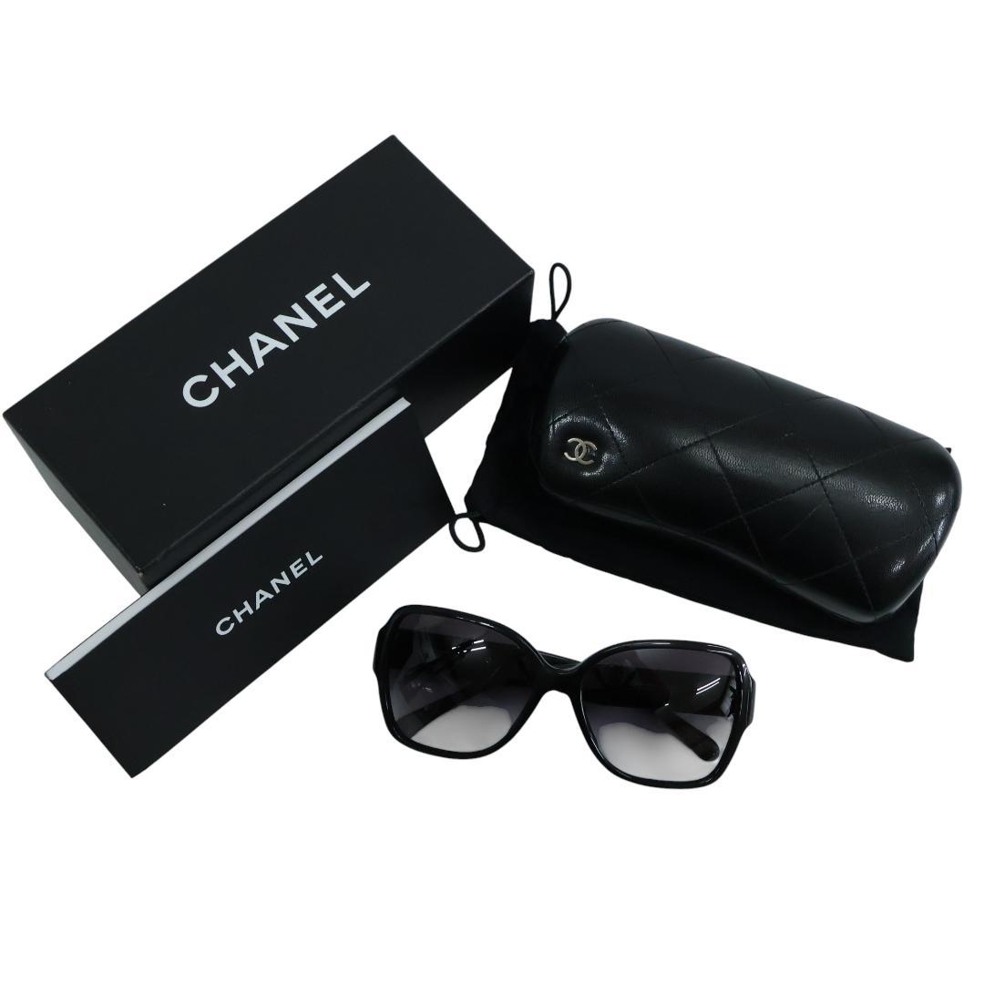 希少 CHANEL シャネル サングラス ココマーク ブラック ケース付