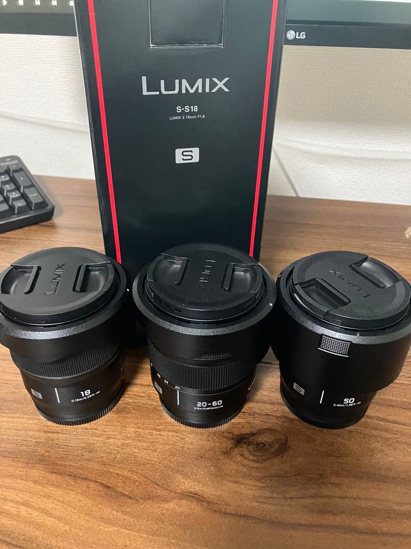 Panasonic lumix レンズ3本　20-60mm 50mm 18mm