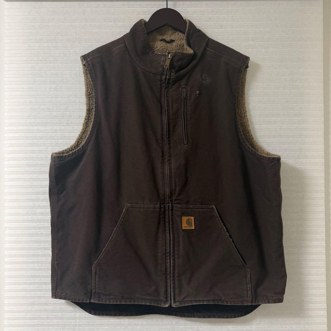carhartt カーハート　ダックベスト　ダークブラウン