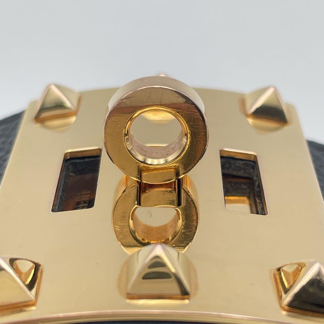 ✨️美品✨️エルメス ケリードッグ ブレスレット バングル ゴールド レザー S