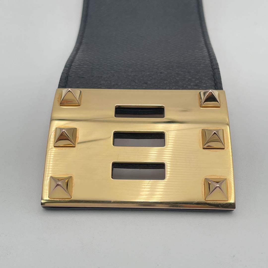 ✨️美品✨️エルメス ケリードッグ ブレスレット バングル ゴールド レザー S