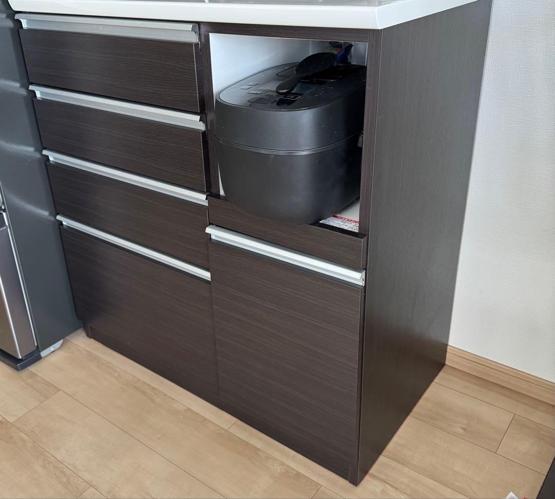 【11月22日以降出荷】ニトリ 食器棚 ダークブラウン