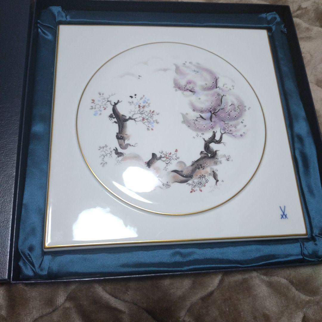 Meissen アーモンドの木　陶板画