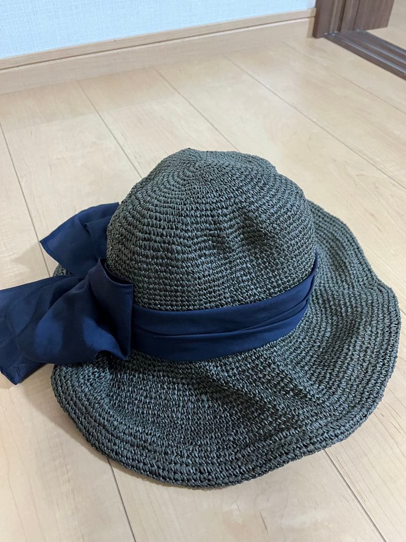 カシラ　CA4LA リボンチュール麦わら帽子