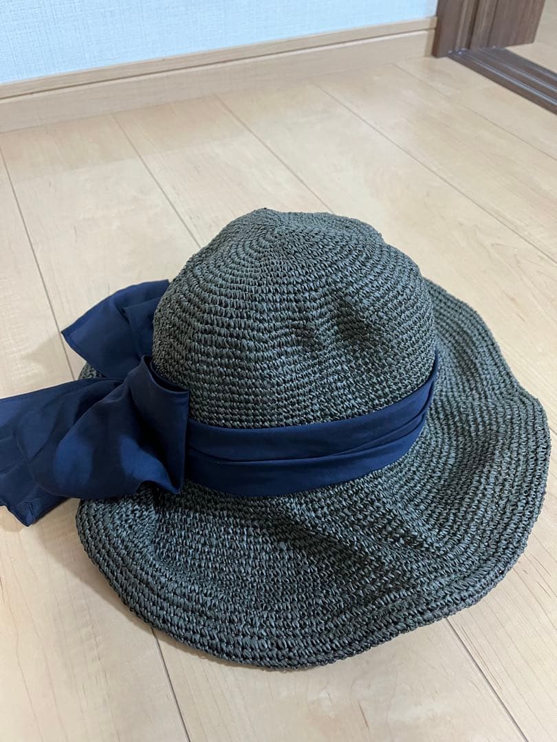 カシラ　CA4LA リボンチュール麦わら帽子