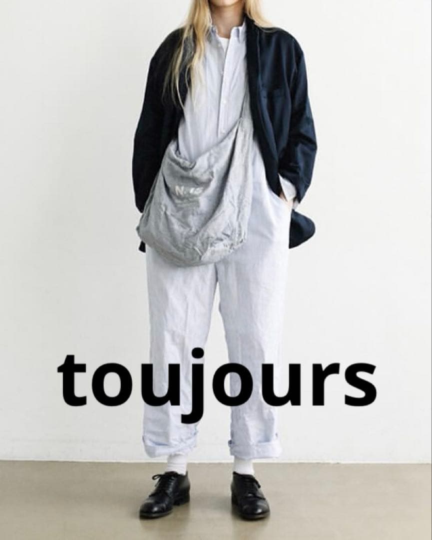 トゥジュー　コットンリネンジャケット　ネイビー　未使用品