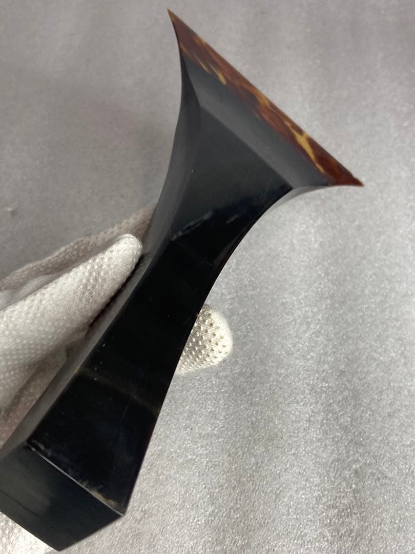 津軽三味線 大きめ 撥 バチ 本鼈甲 黒水牛 一枚甲 天然素材 和楽器