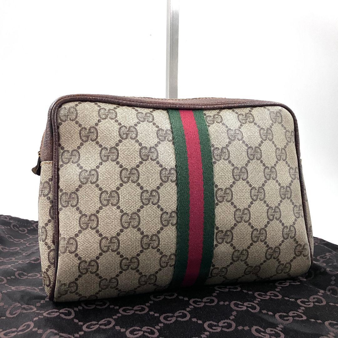 グッチ 3044 オールドグッチ セカンドバッグ シェリー GGスプリーム