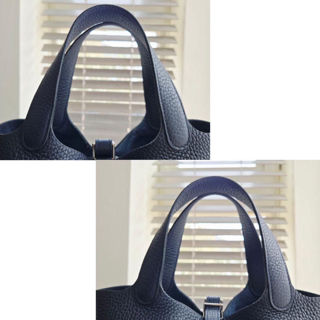 HERMES 美品 エルメス ピコタンロック PM ネイビー 2021年 Z刻印