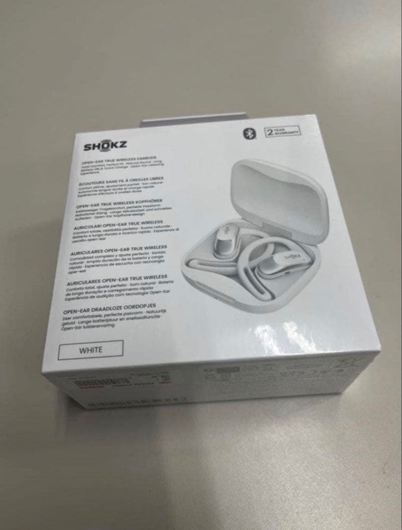 SHOKZ OPENFIT AIR ワイヤレスイヤホン ホワイト