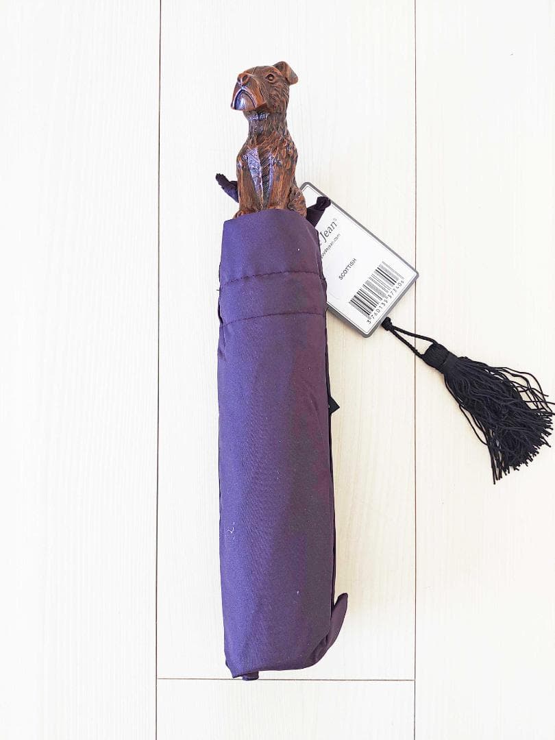 ☆新価格☆ Guy de jean 折畳み傘 雨/日兼用：スコッティ（プルーン）