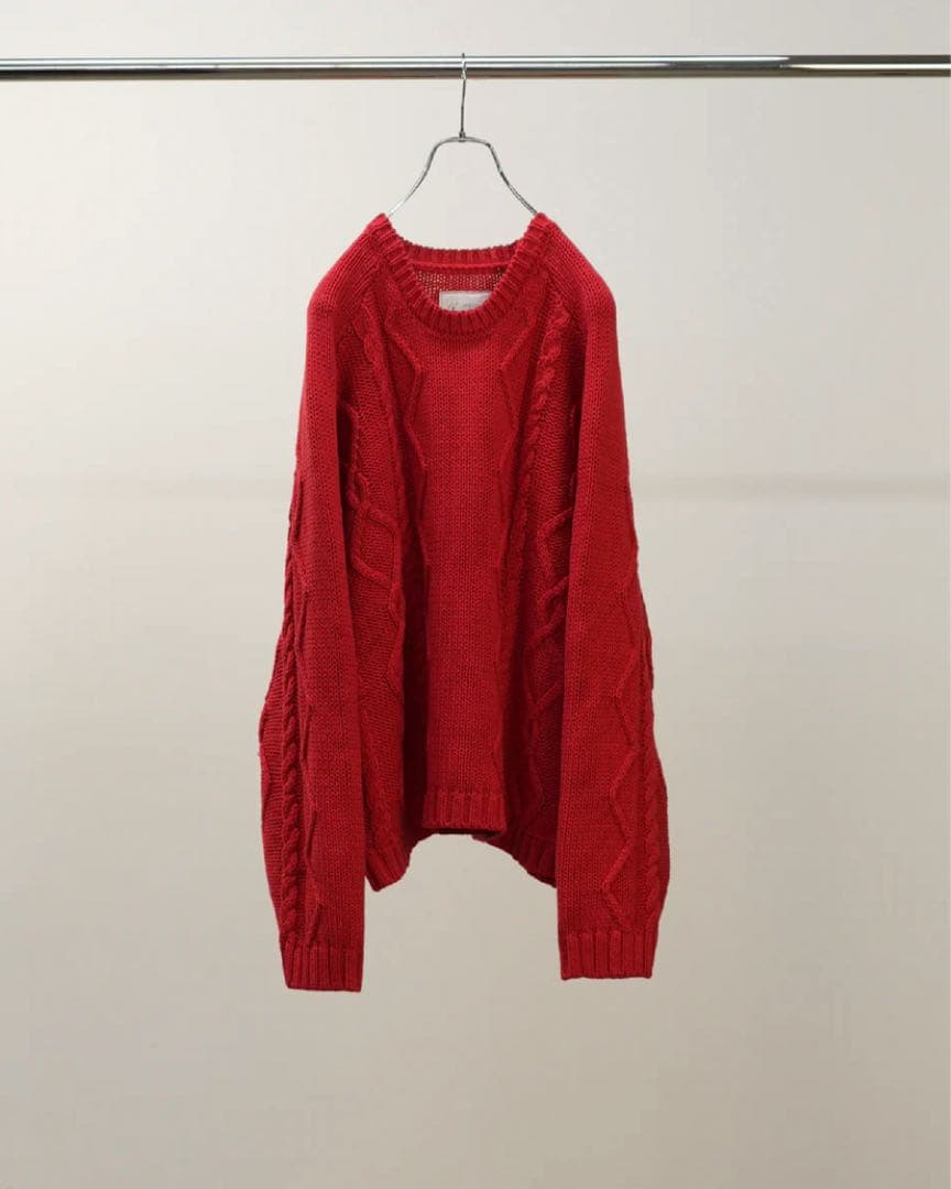 トップス ANCELLM CABLE STICH KNIT