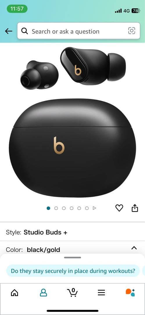 Beats Studio Buds + 黒/金