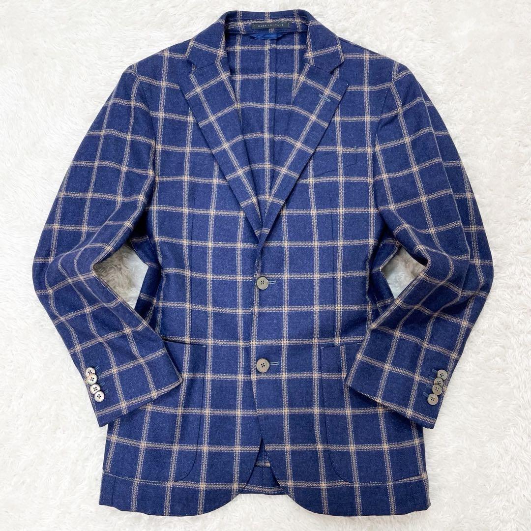 ルビアム L.B.M.1911 チェック柄 テーラードジャケット 44R ウール
