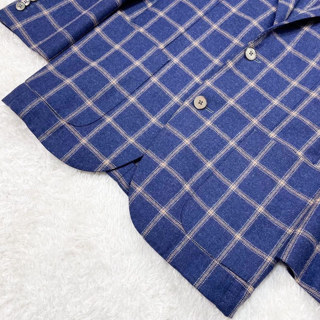 ルビアム L.B.M.1911 チェック柄 テーラードジャケット 44R ウール