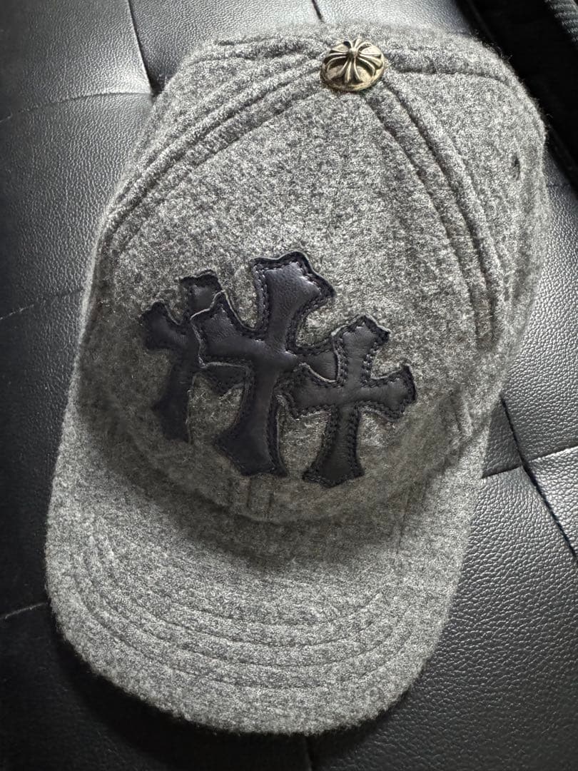 【Rinkan 鑑定済】クロムハーツ ウール キャップ クロスパッチ セメタリー