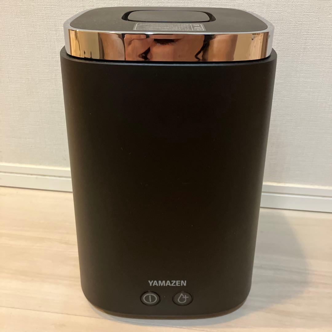 山善 スチーム式加湿器 ブラック 置き型