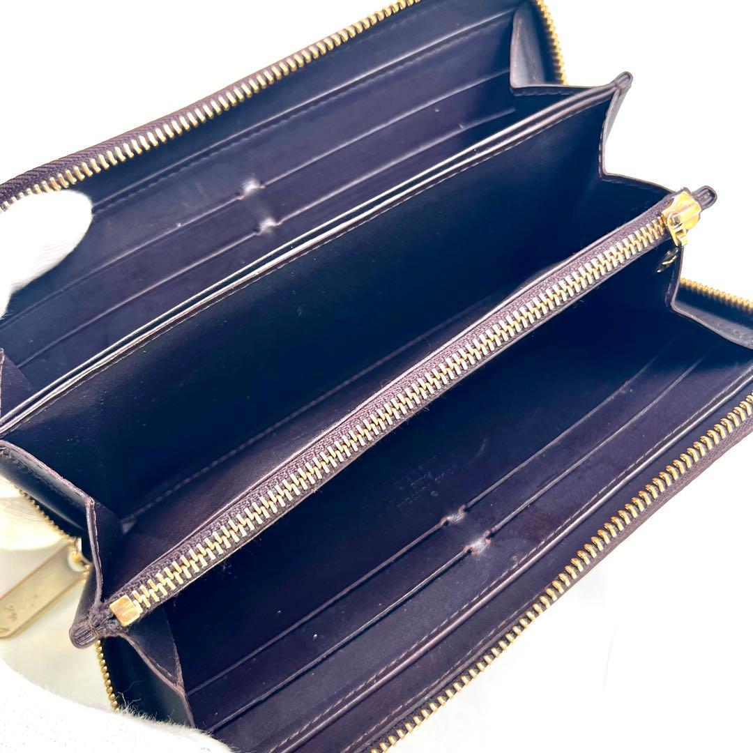 ルイヴィトン ジッピーウォレット ヴェルニ アマラント M93522モノグラム