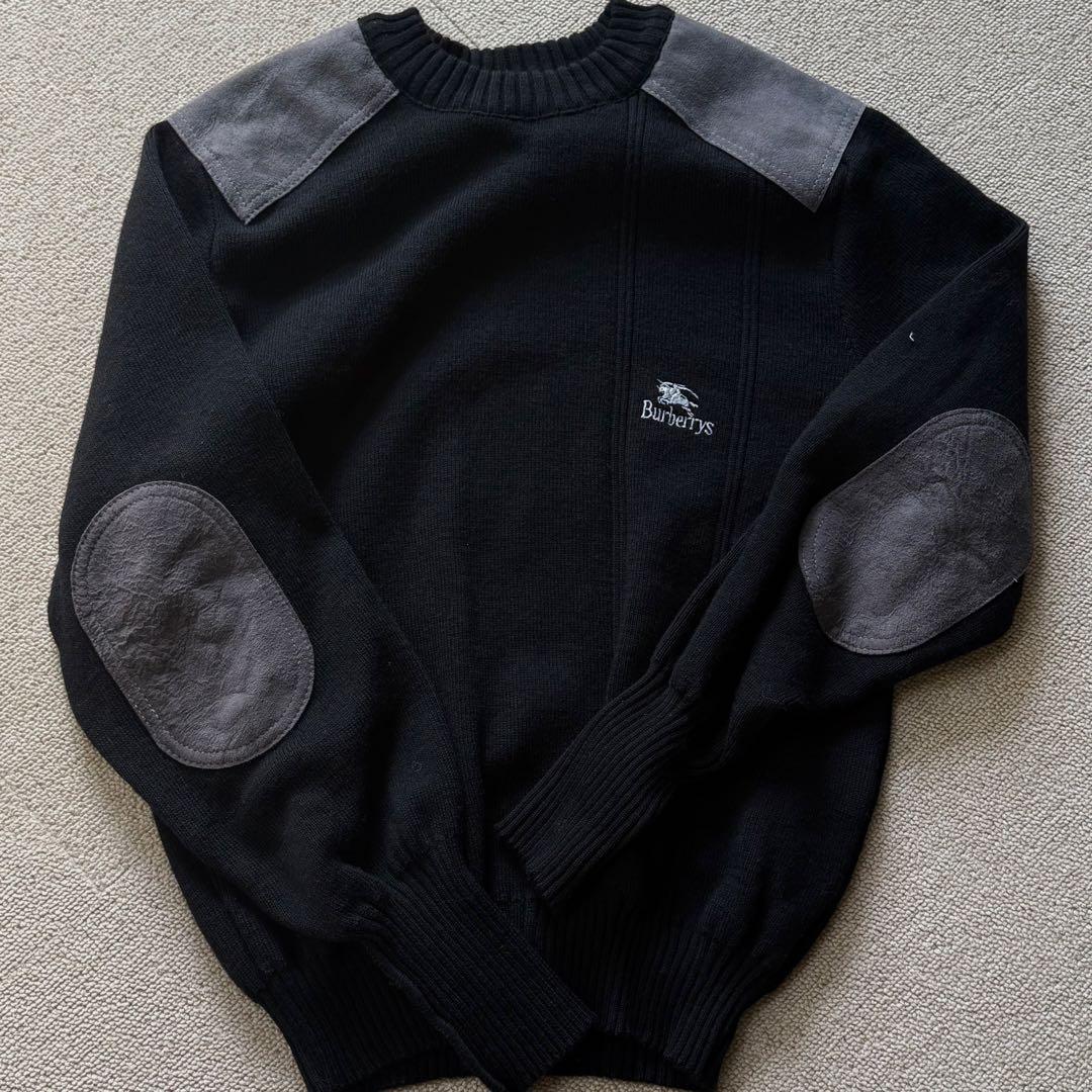 Burberry バーバリー　美品ブラック クルーネックセーター