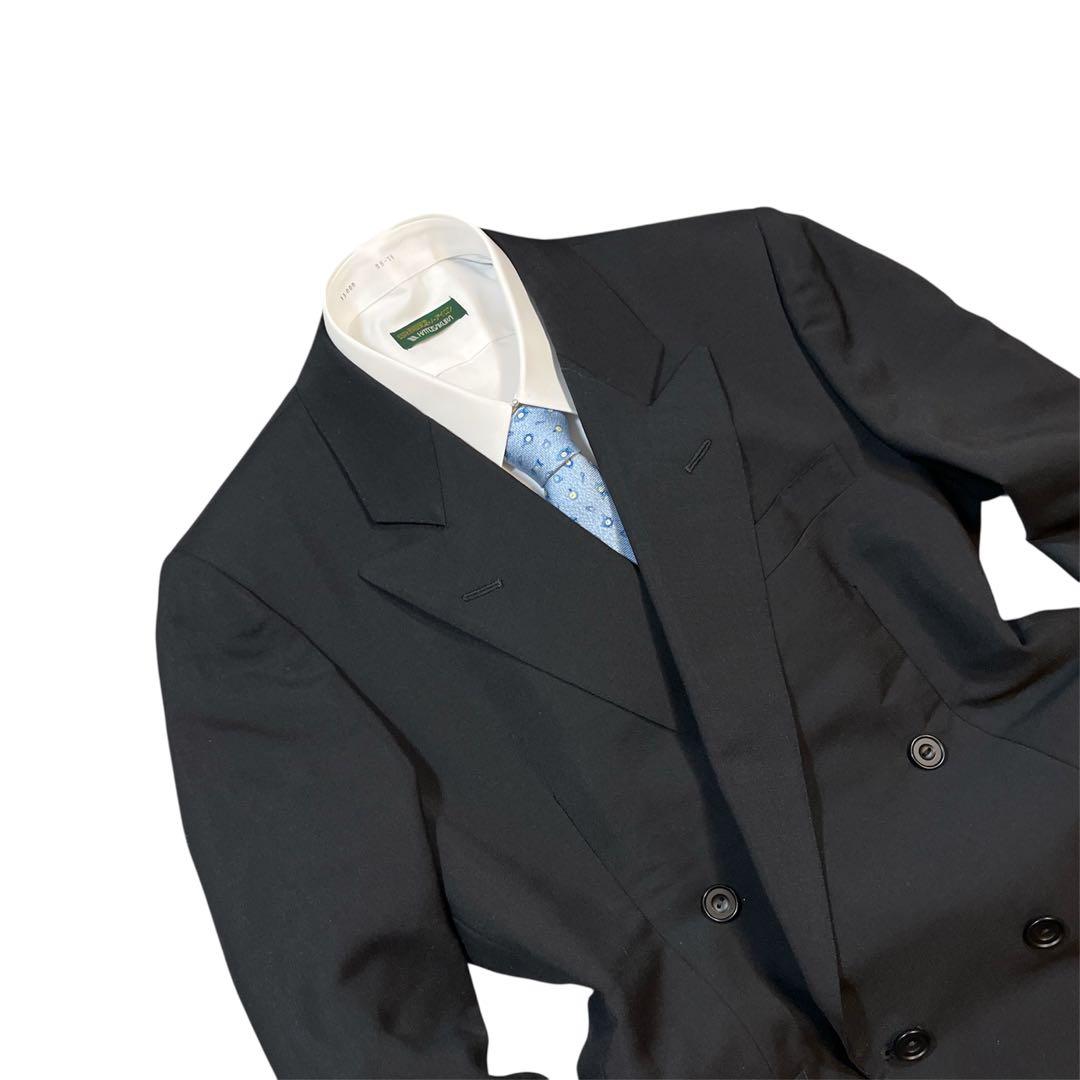【極美品】バーバリーズ ブラック ダブルブレストスーツ 高級スーツ セットアップ