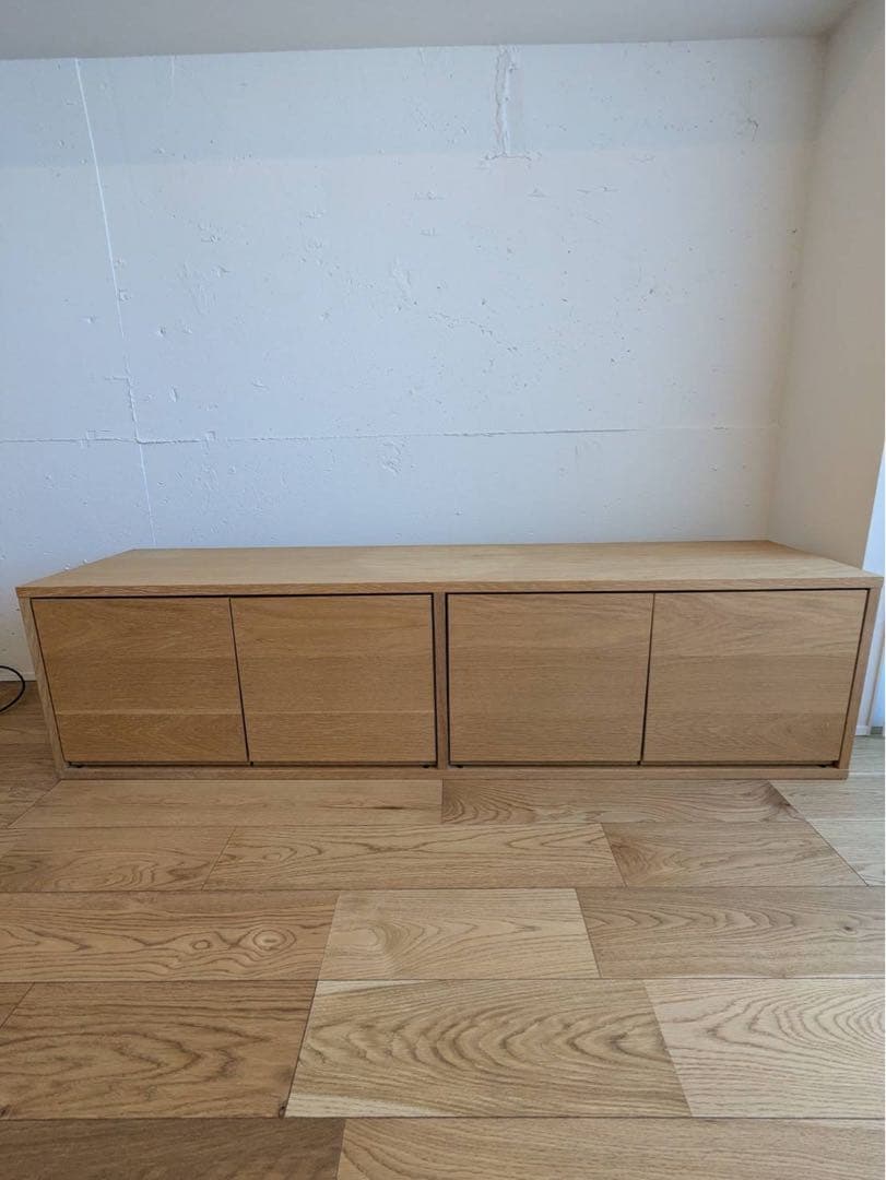 無印良品 スタッキングキャビネット Ｂセット テレビ台 オーク材 廃盤品