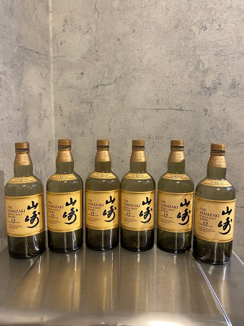 【空き瓶】山崎 12年 シングルモルトウイスキー 空き瓶6本セット700ml箱無