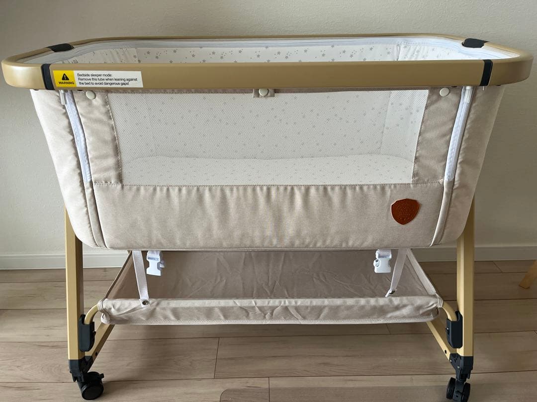 HZDMJ ベビーベッド 揺りかご機能付き