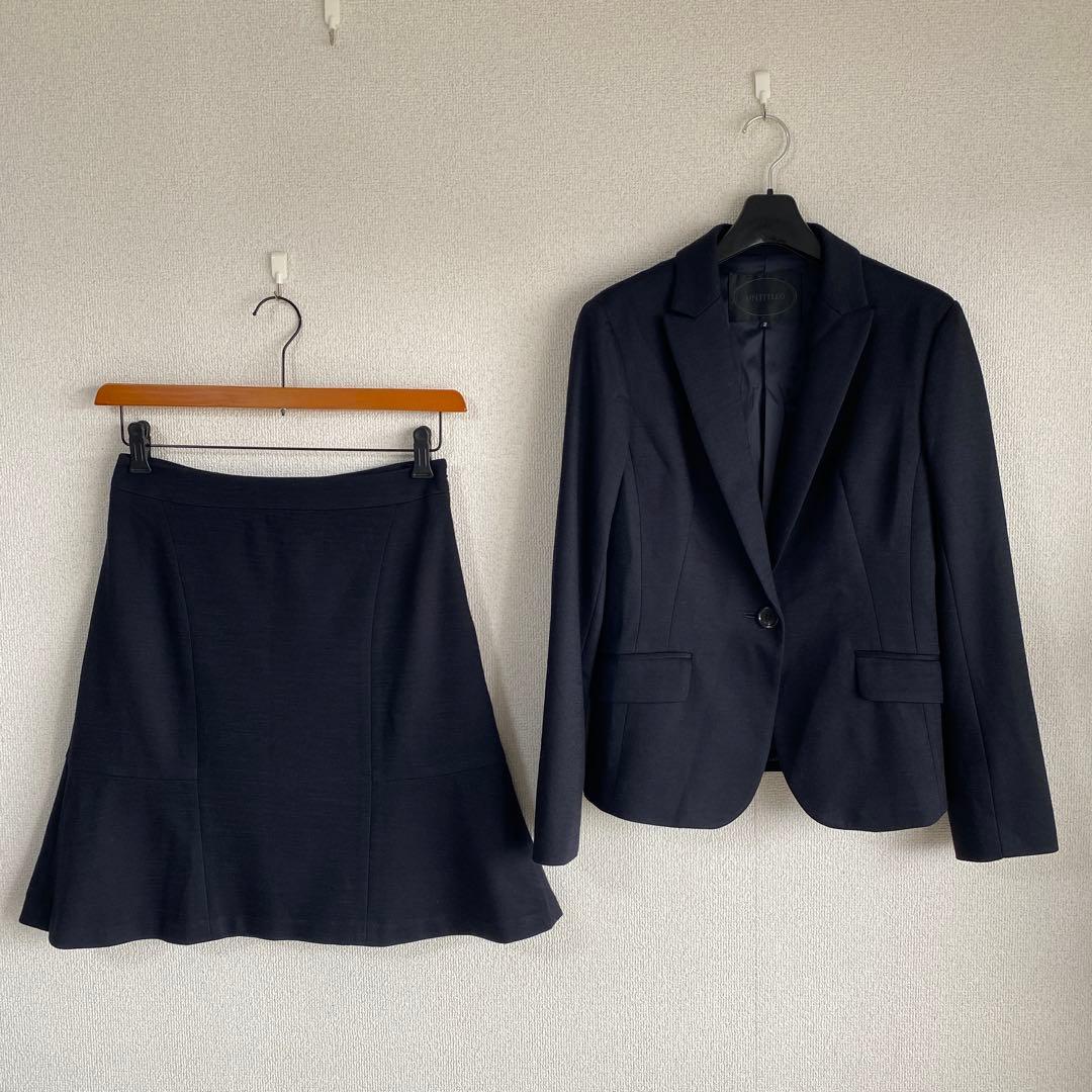 アンタイトル スカートスーツ 2 W70 濃紺 ストレッチ 営業職 春秋 DMW