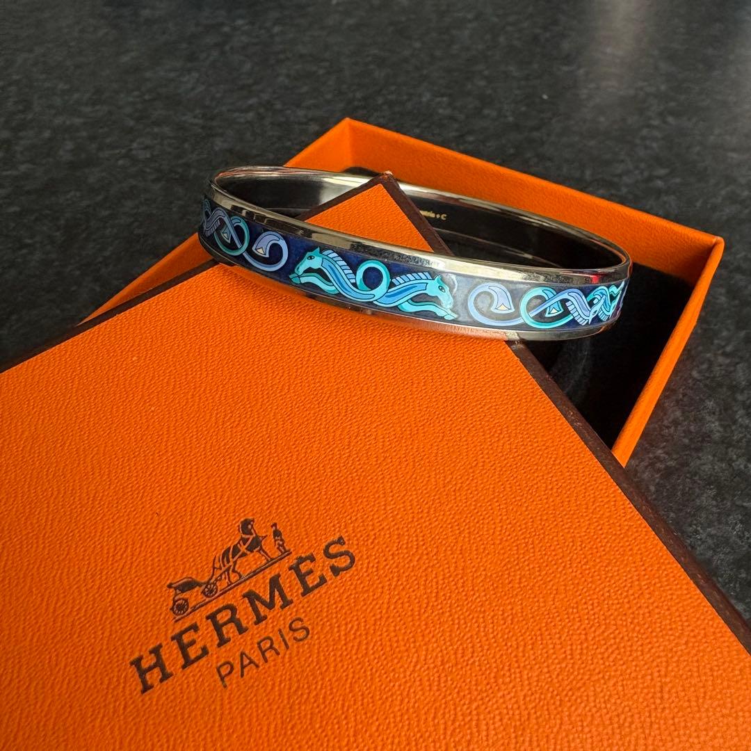 週末限定値下げ エルメス HERMES バングル エマイユ 七宝 ブレスレット