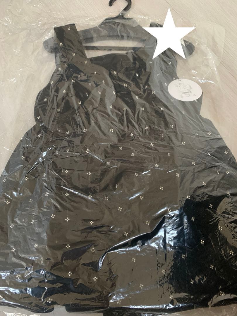 PERNA ペルナ　ベロアビジュートップス　ブラック