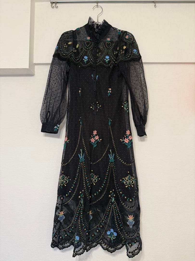 Sretsis ブラックロングワンピース