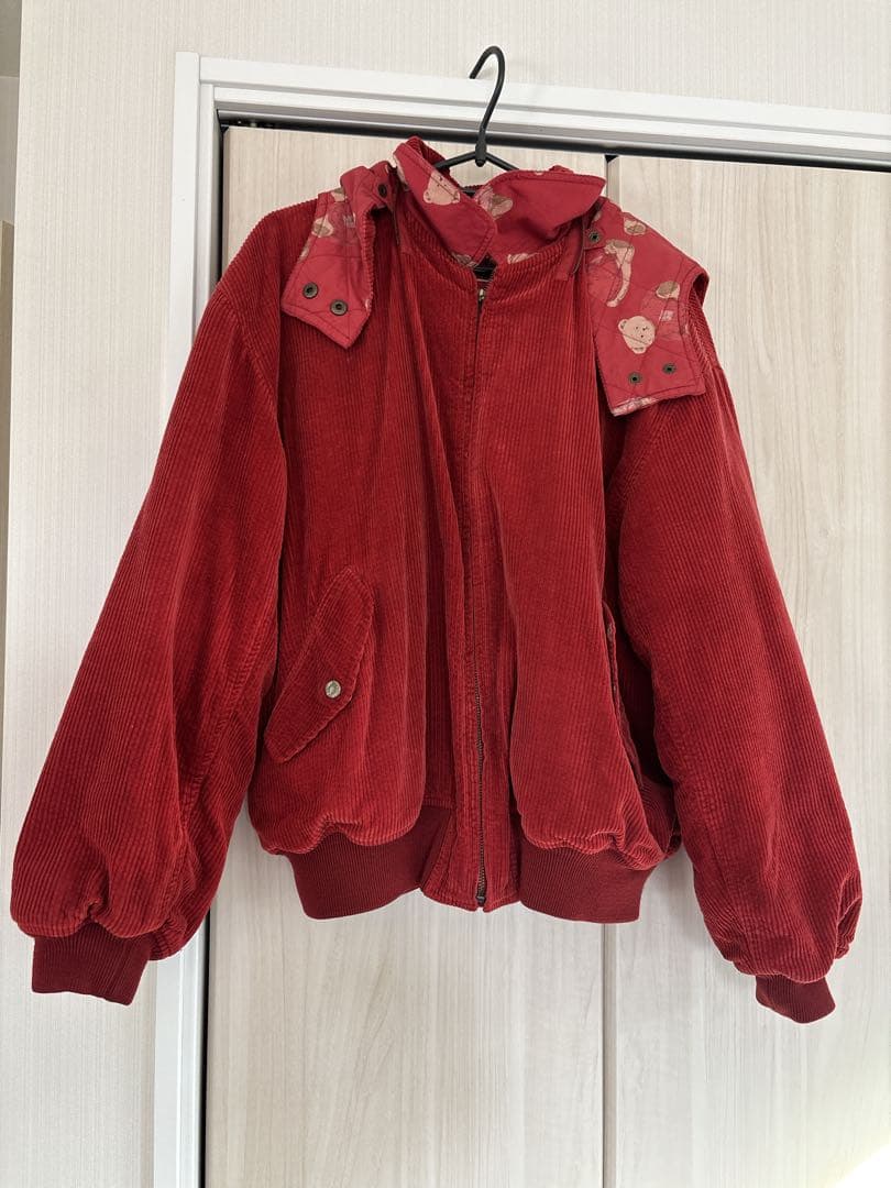 くま 赤 コーデュロイ ブルゾン パーカー アウター KETTY ケティ 希少