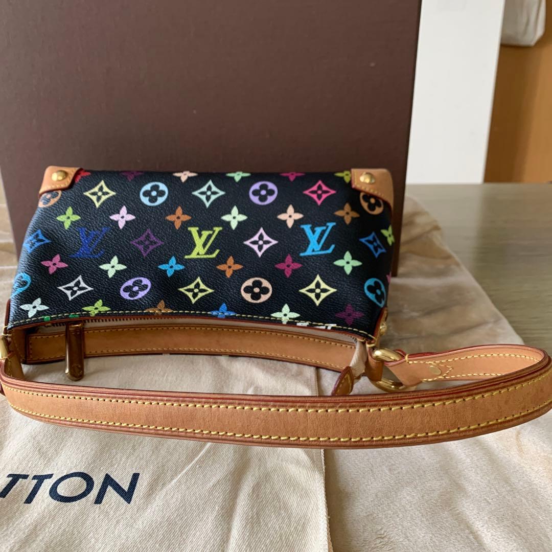 LOUIS VUITTON ブラック マルチカラー ハンドバッグ　エライザ