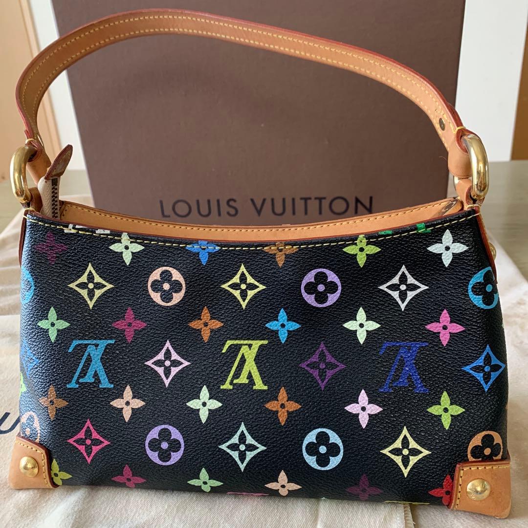 LOUIS VUITTON ブラック マルチカラー ハンドバッグ　エライザ
