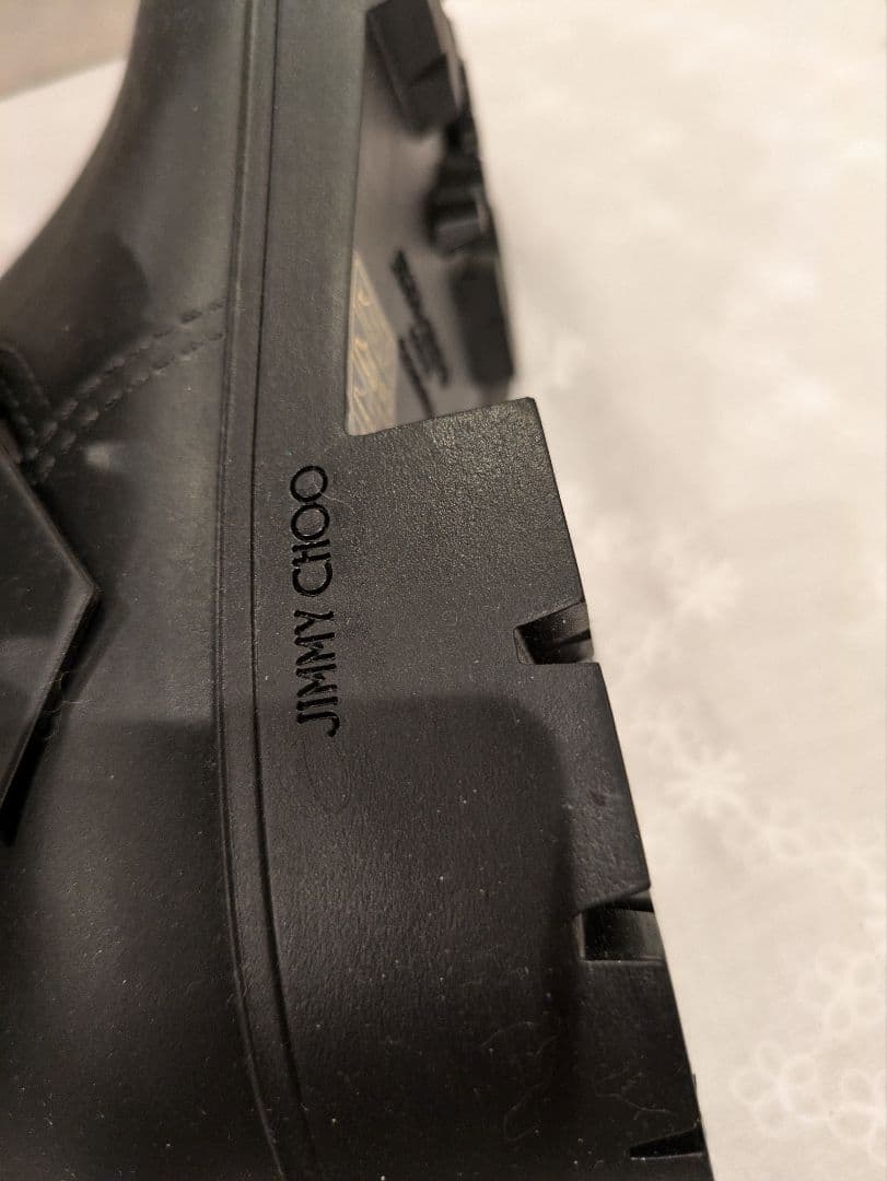 ❤ジミーチュウJIMMY CHOO厚底レインブーツ 黒 （24センチ）梅雨時重宝