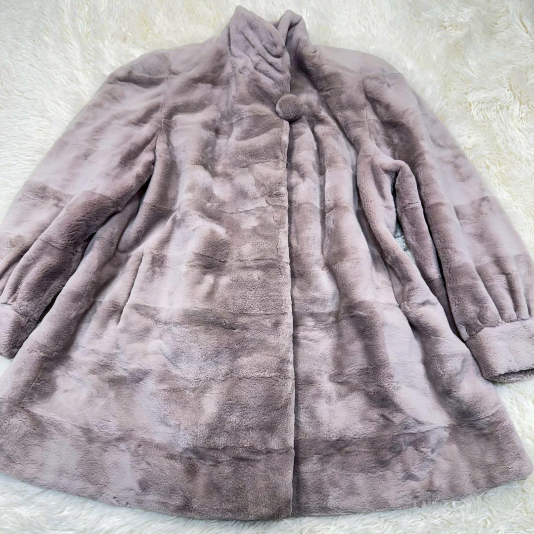 希少カラー✨ サガミンク ピンク ファーコート フリーサイズ 銀タグ