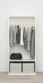 IKEA 棚 KLEPPSTAD ワードローブ ホワイト 79x176 cm