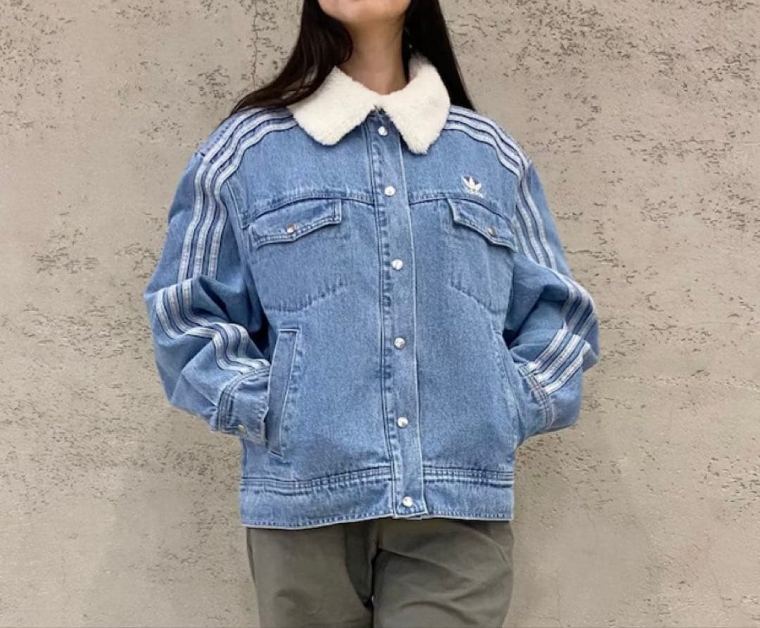 美品　アディダスオリジナルス　デニムジャケット　ボアジャケット