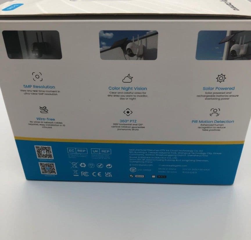 新品未使用 防犯カメラ ZX－GX4S　SDカード付128GB　ソーラー充電